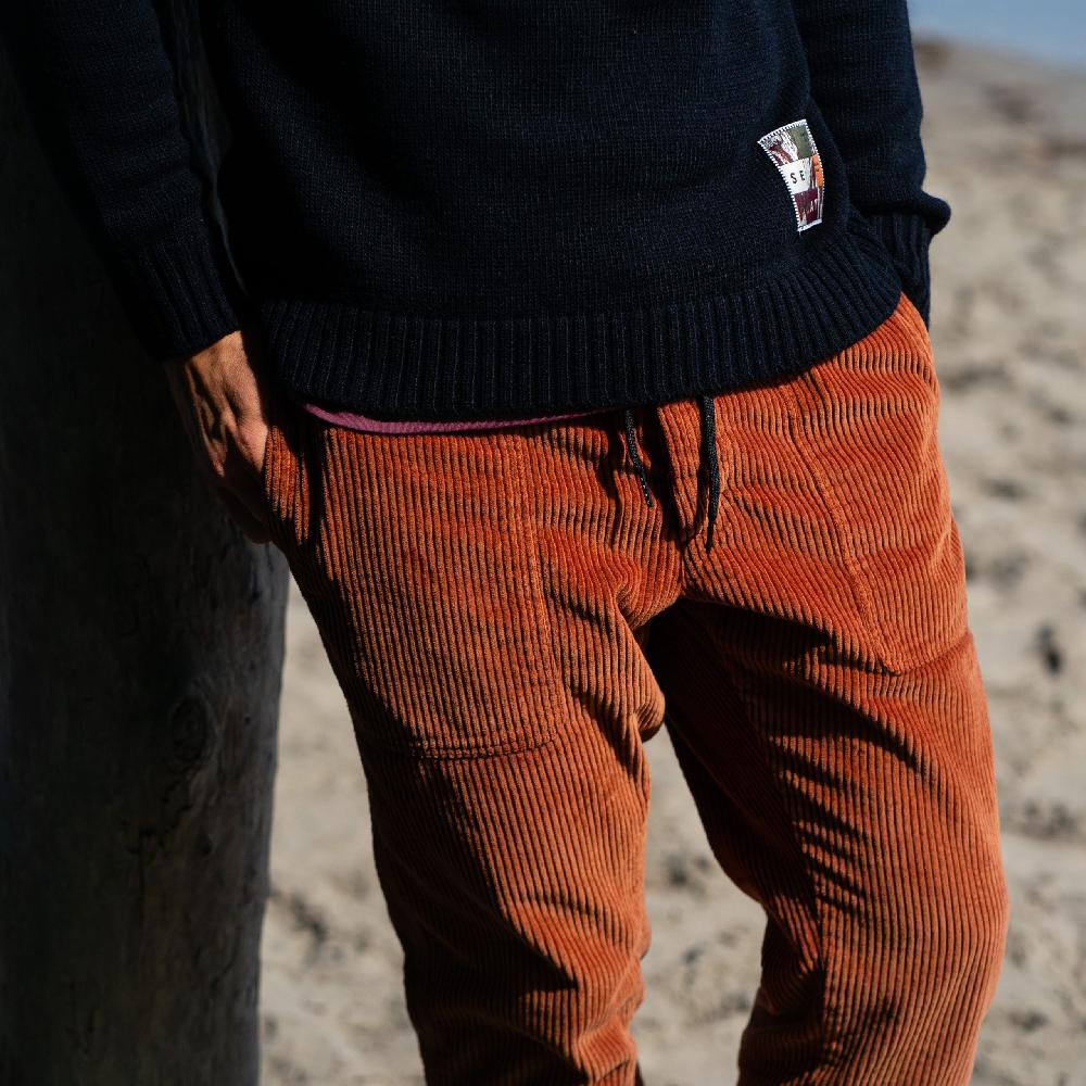 Seay / Pantalone Lungo Velluto Biscotto Saldi Di Fabbrica