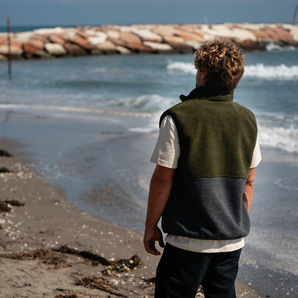 Seay / Gilet Teddy Sea Turtle & Nero Delavé Italia