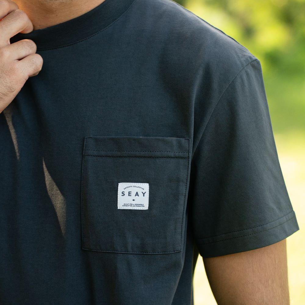 Seay / T-Shirt Nera Delavé Vendita