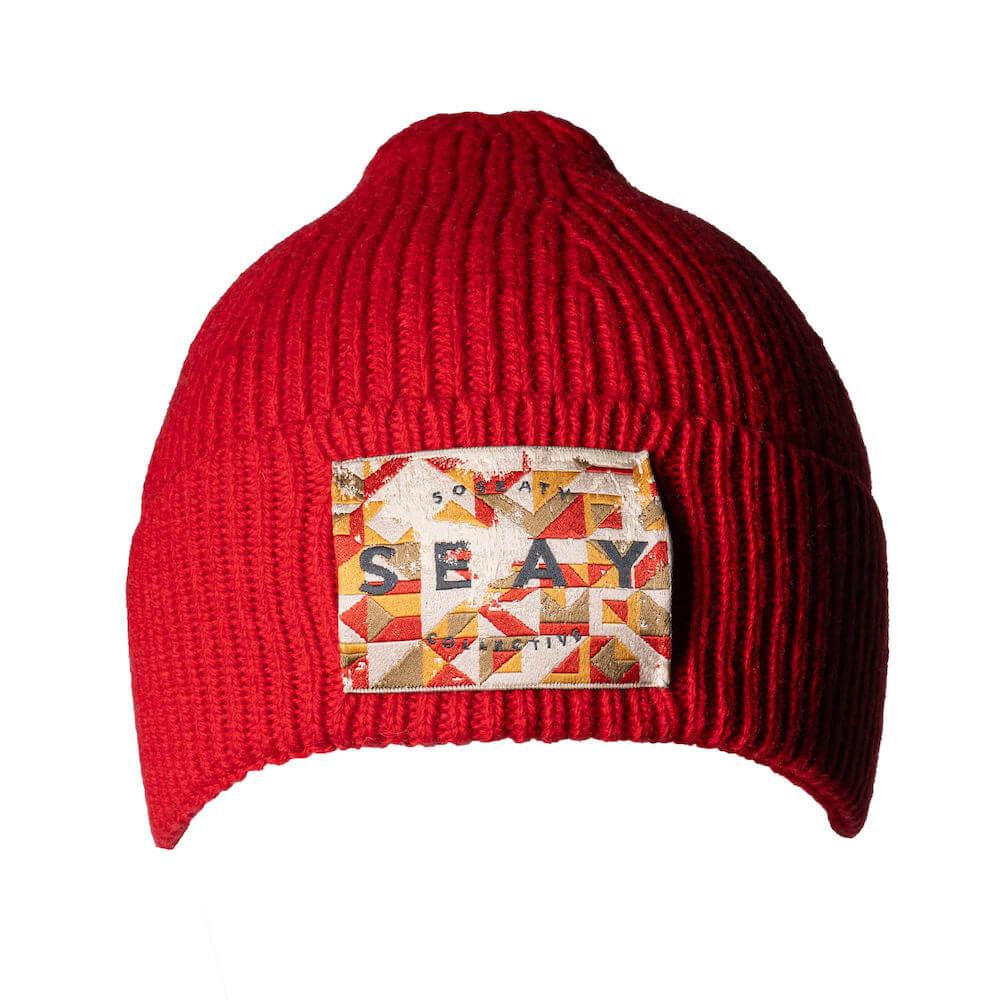 Seay / Cuffia Beanie Lana Rossa Spedizione Gratuita