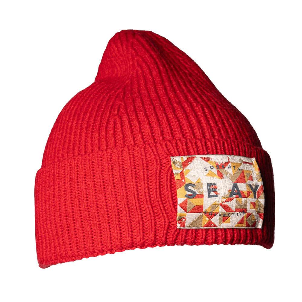 Seay / Cuffia Beanie Lana Rossa Spedizione Gratuita