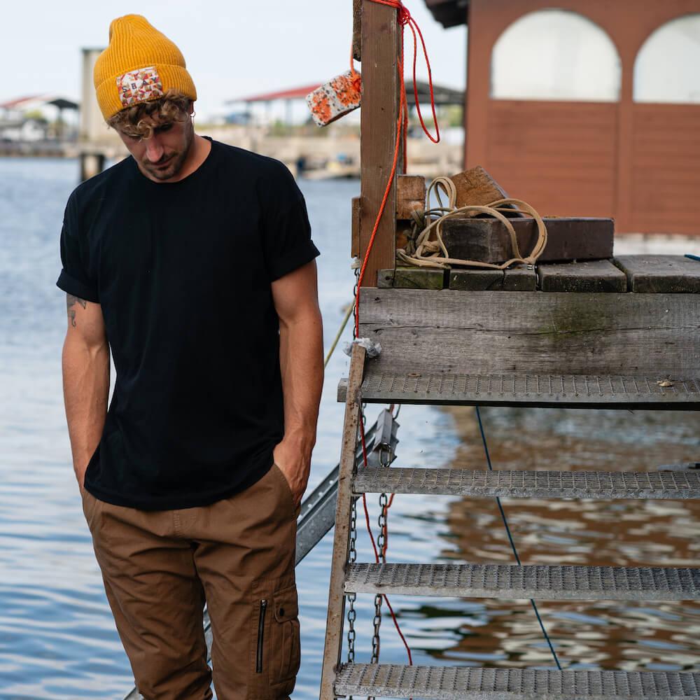 Seay / Cuffia Beanie Lana Ocra Pezzi Unici