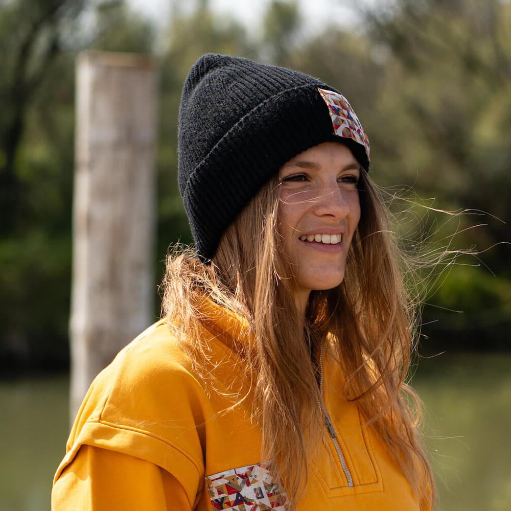 Seay / Cuffia Beanie Lana Nera Soddisfazione Garantita