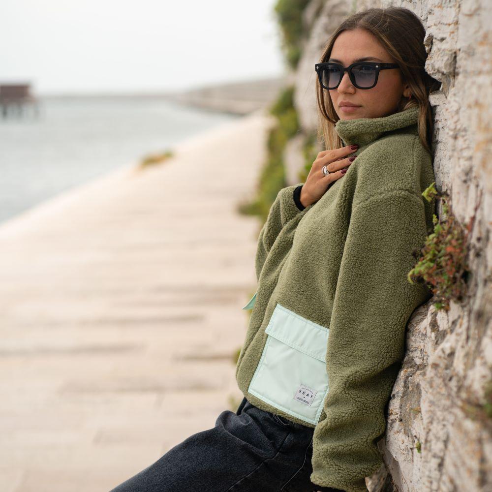 Seay / Giacca Teddy Verde Menta Qualità Garantita