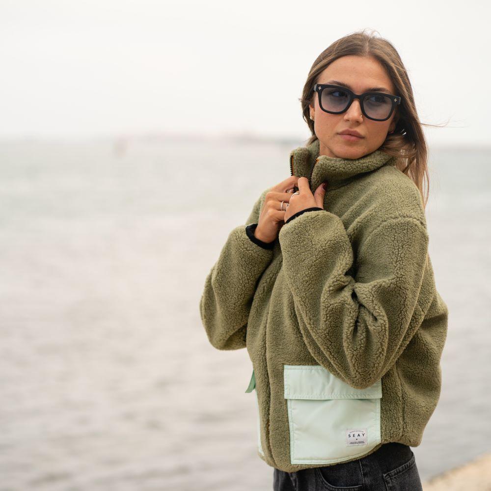 Seay / Giacca Teddy Verde Menta Qualità Garantita
