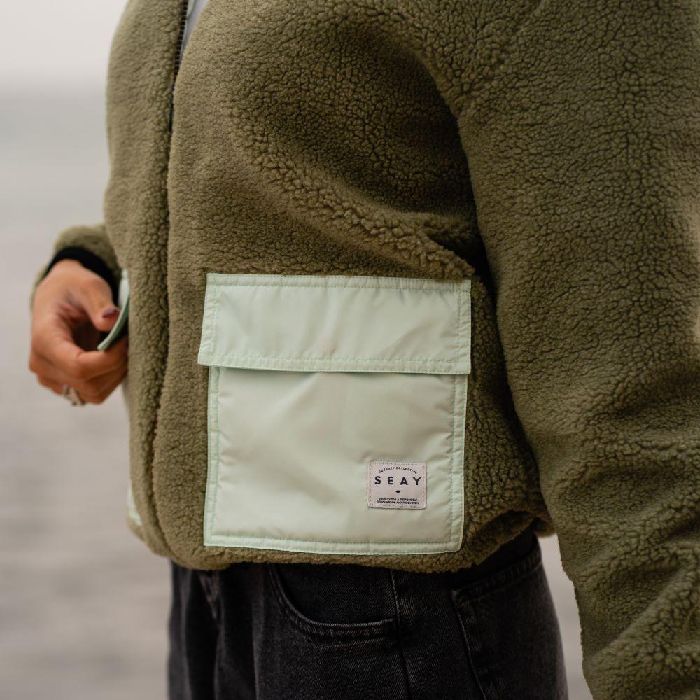 Seay / Giacca Teddy Verde Menta Qualità Garantita