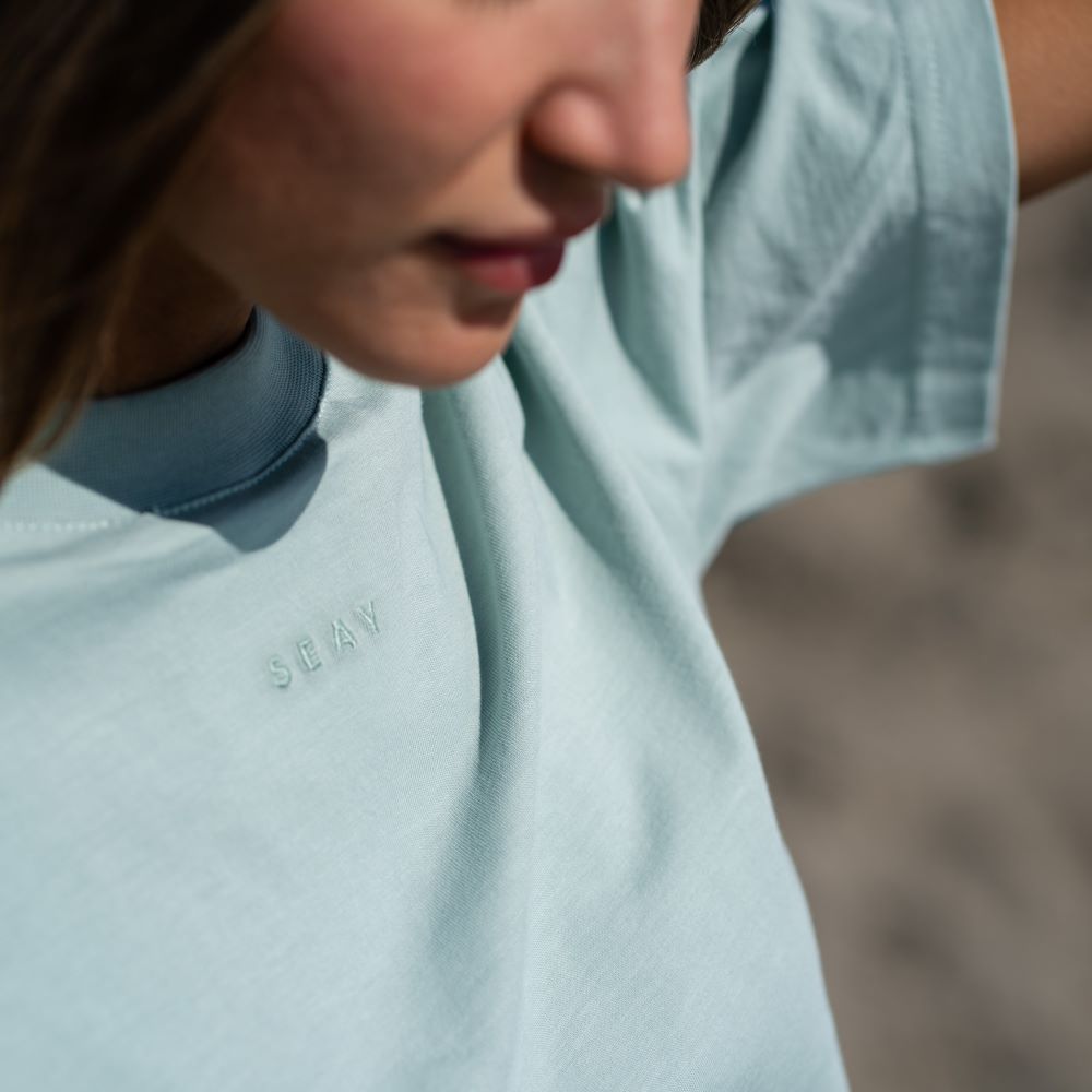 Seay / T-Shirt Verde Menta Delavé Affare Del Giorno