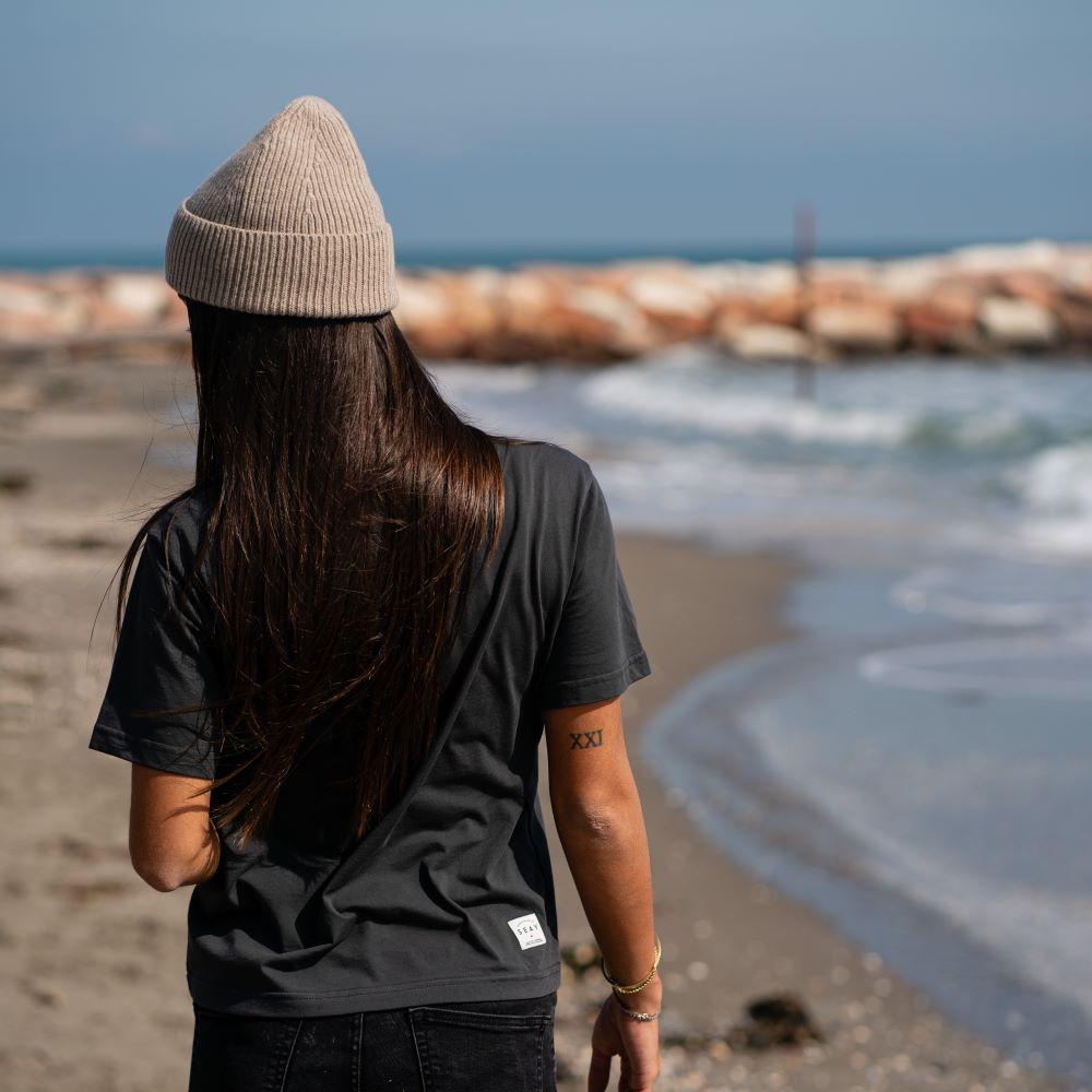 Seay / T-shirt Nera Delavé Prezzo Ridotto