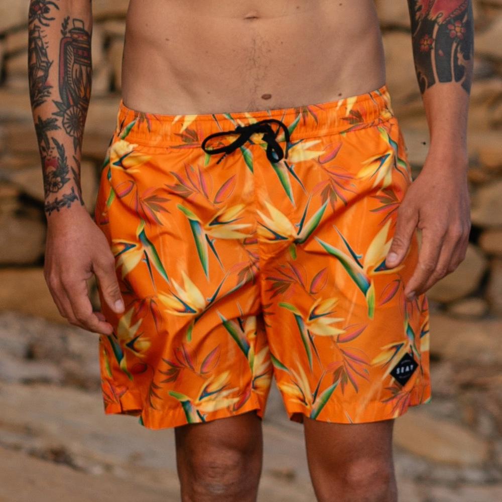 Seay / Costume da Bagno Medio Arancione Bird of Paradise Outlet