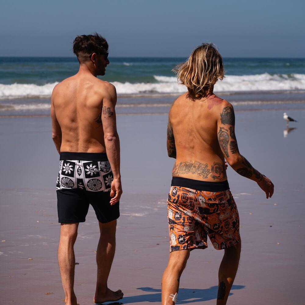 Seay / Boardshort Arancione Stampa Etrusca by Hazkj Negozio