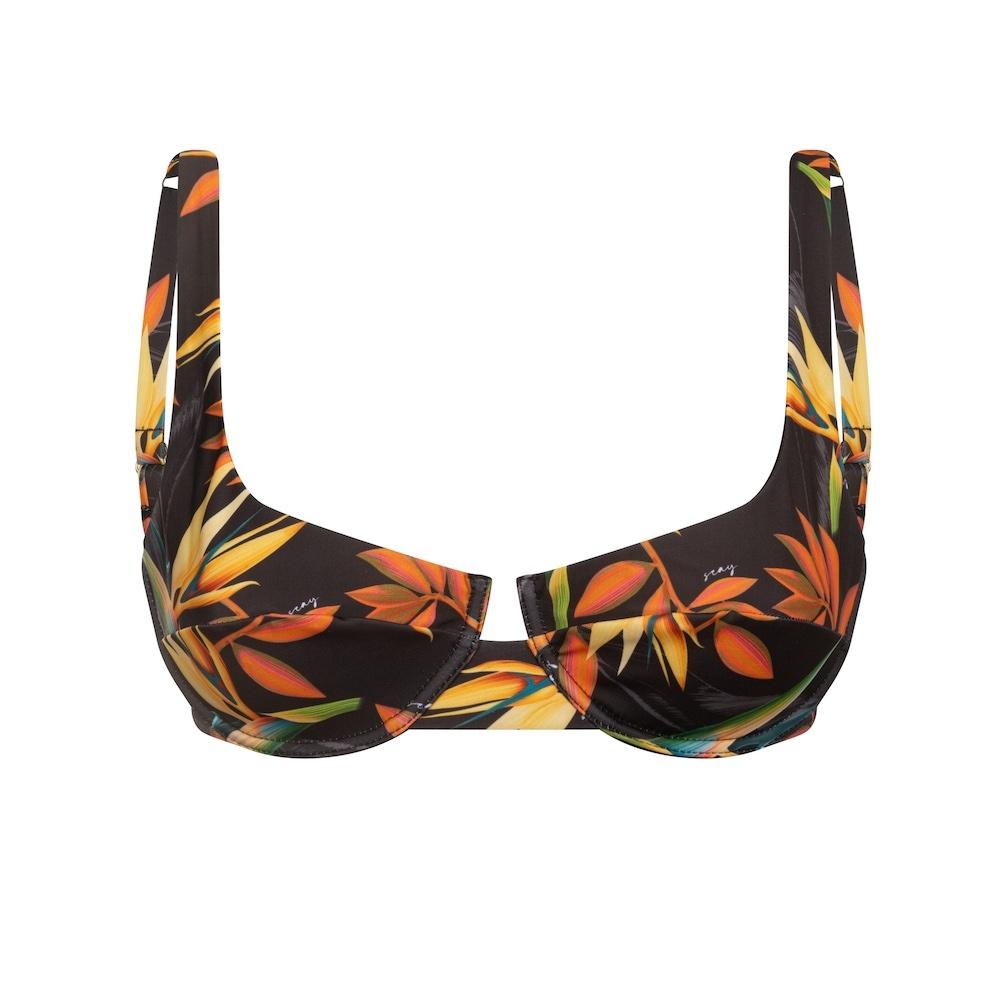 Seay / Top Bikini con Ferretto Nero Bird of Paradise Spedizione Gratuita