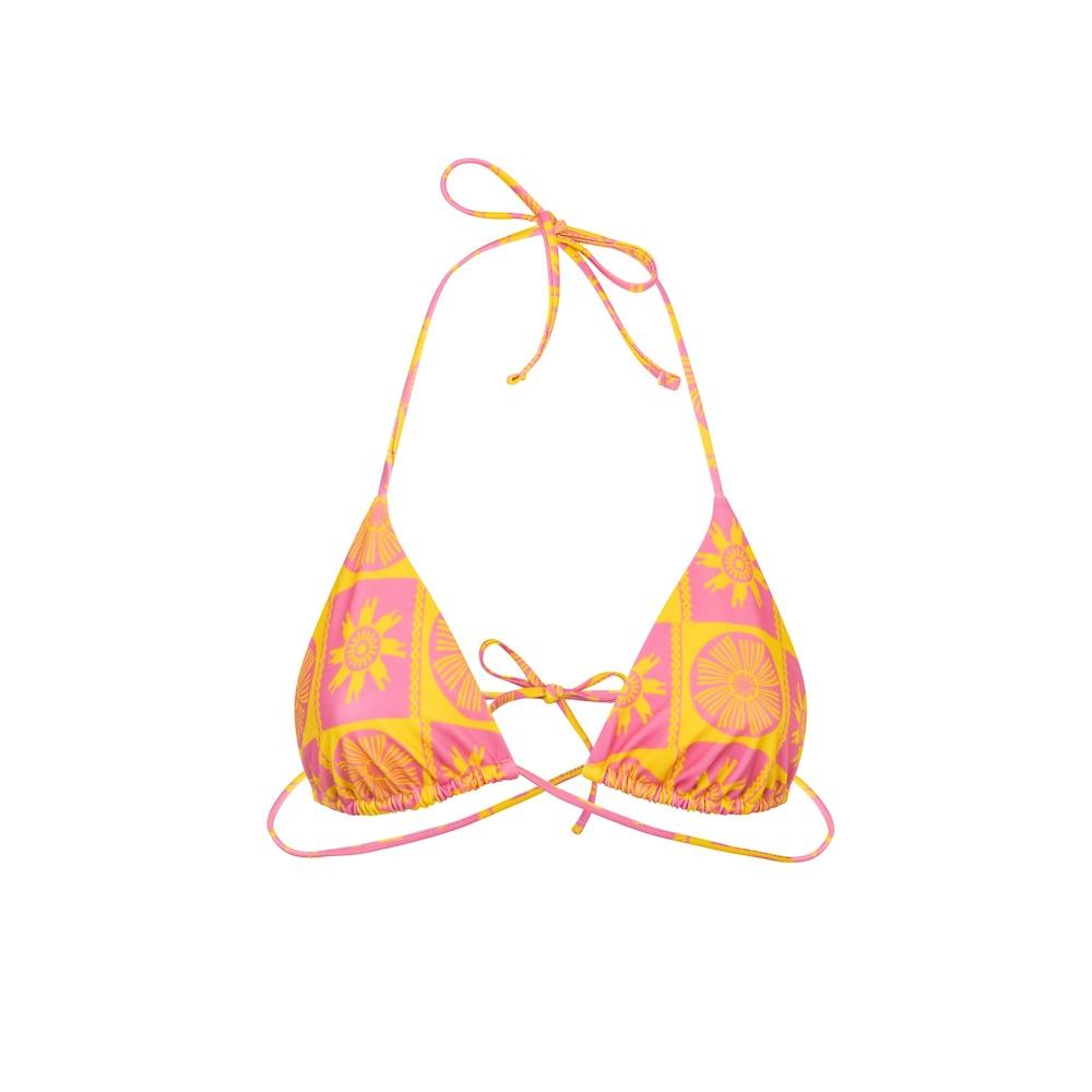 Seay / Triangolo Bikini Rosa Giallo Symbols Soddisfazione Garantita