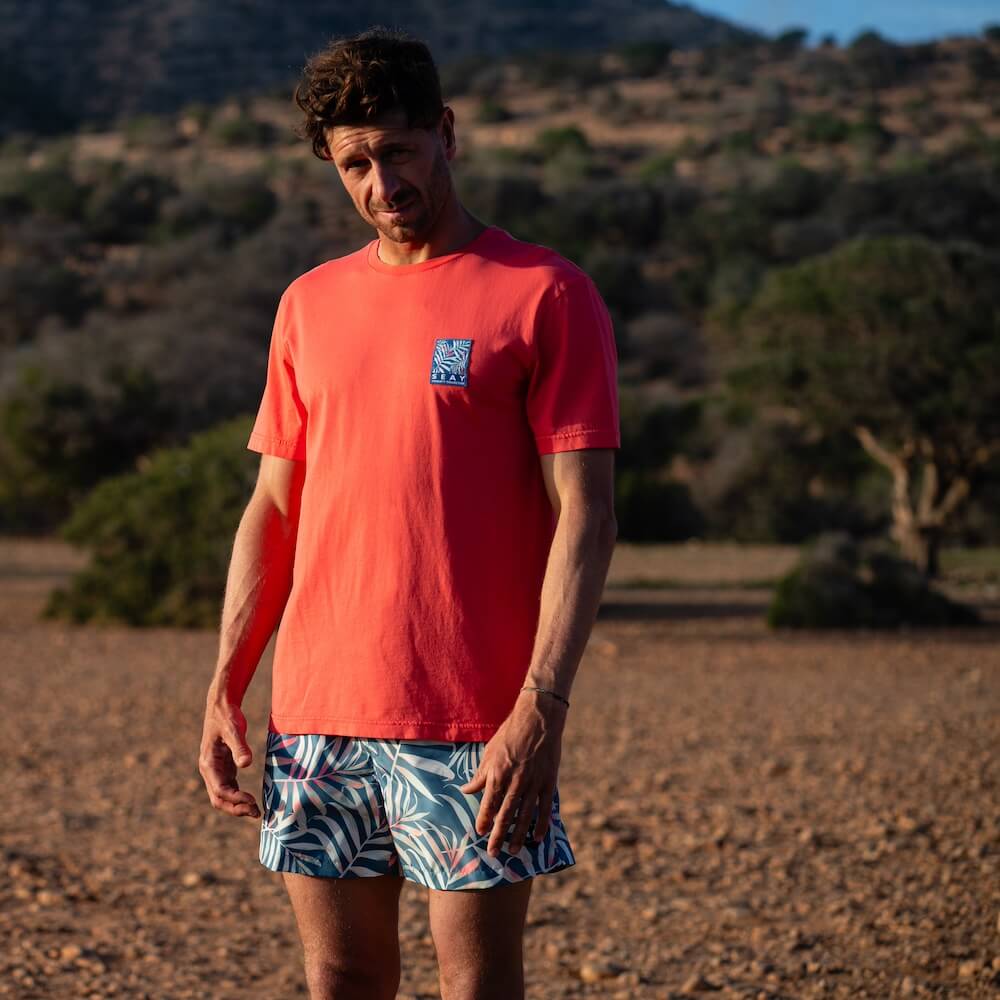 Seay / T-Shirt Rossa Bamboo Fino Al -60%