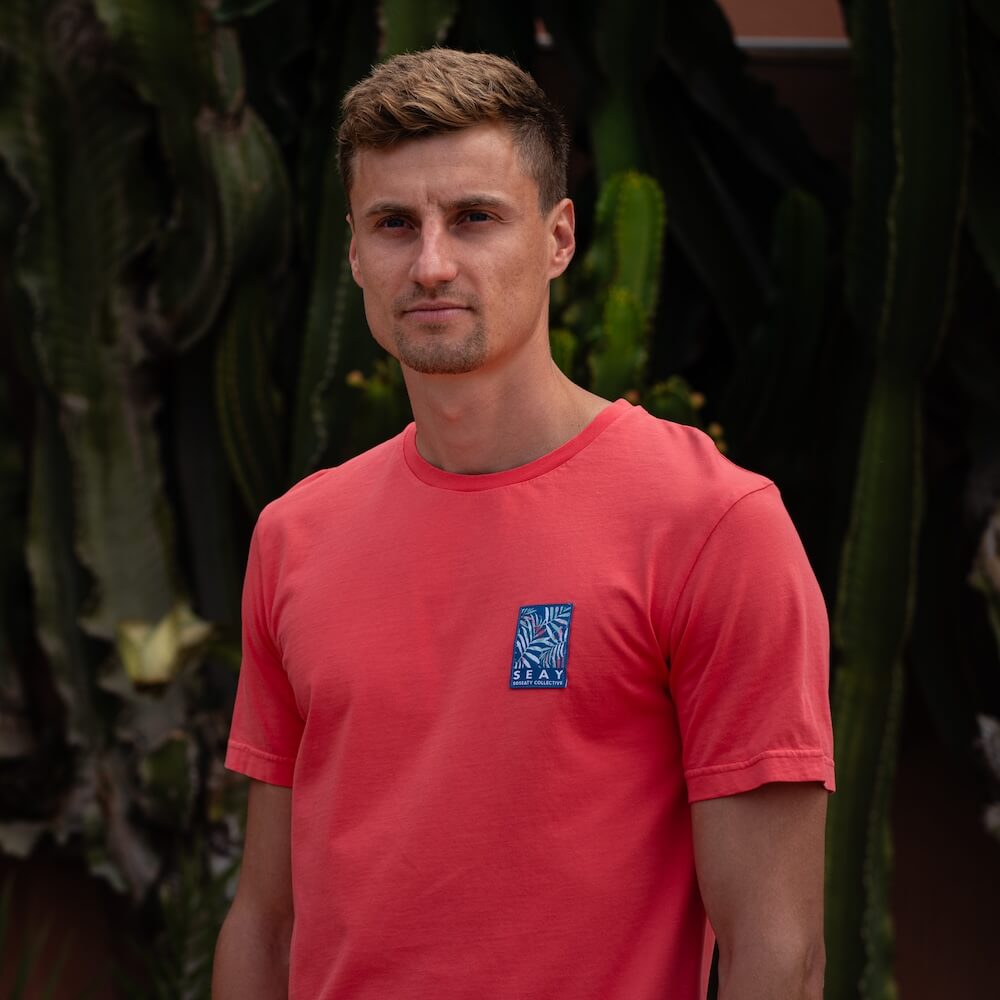 Seay / T-Shirt Rossa Bamboo Fino Al -60%