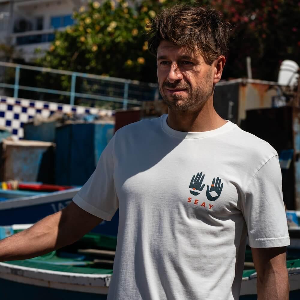 Seay / T-Shirt Bianca Save the Sea Prezzo Ridotto