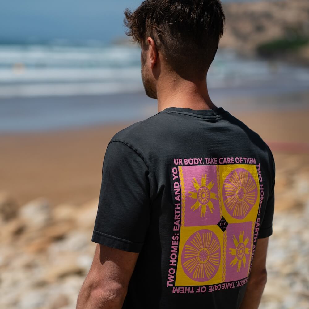 Seay / T-Shirt Nera Symbols Sconto