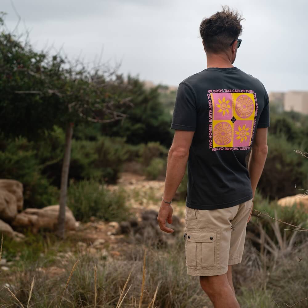 Seay / T-Shirt Nera Symbols Sconto
