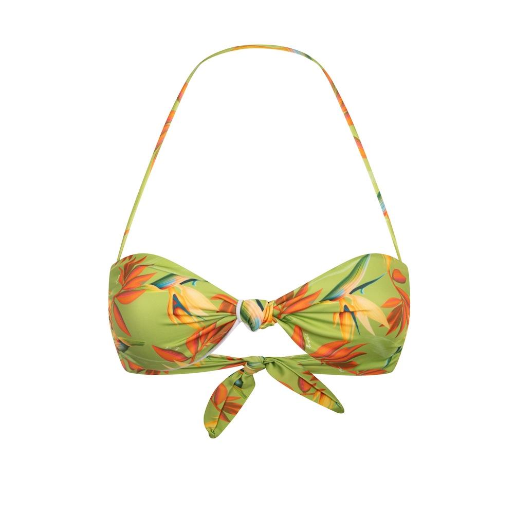 Seay / Fascia Bikini Imbottita Verde Bird of Paradise Vendita Calda
