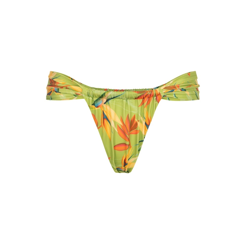 Seay / Slip Bikini Brasiliano con Laccetti Verde Bird of Paradise Moda