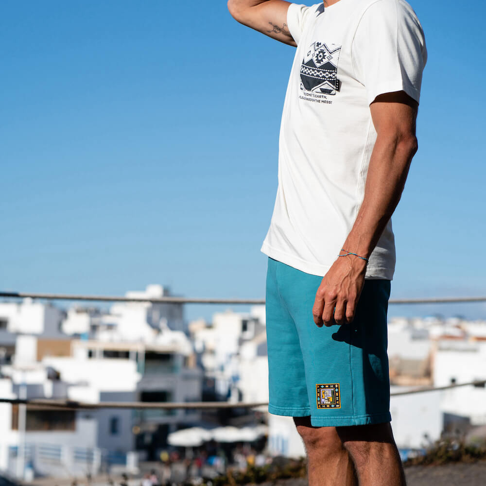 Seay / Pantalone in Felpa Corto Verde Smeraldo Iokepa Qualità Garantita