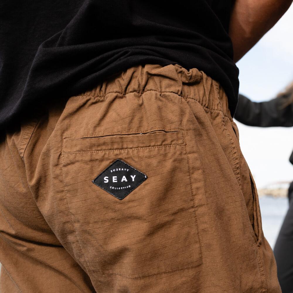 Seay / Pantalone Lungo Cargo Marrone Byron Fino Al -60%