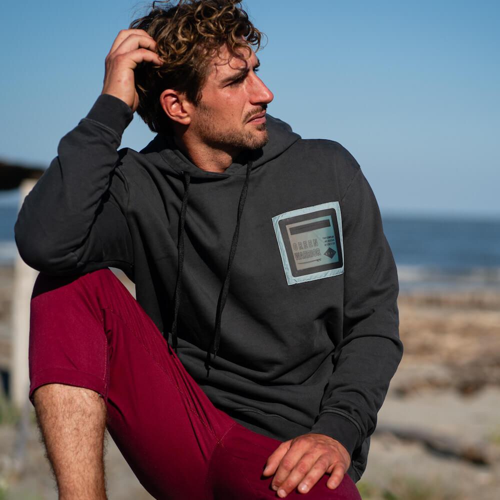 Seay / Felpa con Cappuccio Nera Siargao Offerta