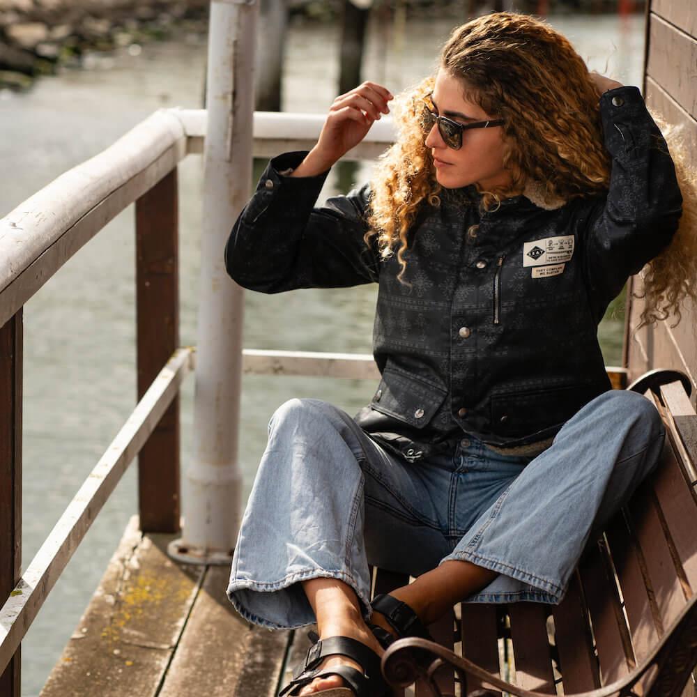 Seay / Giacca Denim Orsetto Nera Laguna Saldi