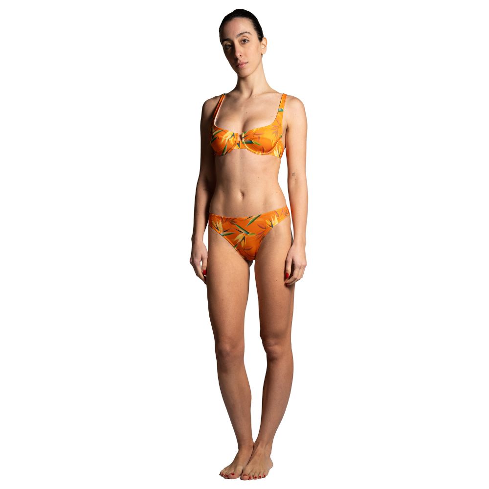 Seay / Slip Bikini Arancione Bird of Paradise Nuova