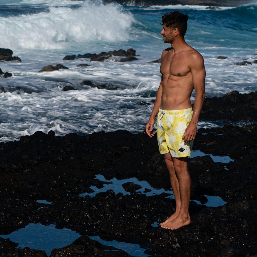 Seay / Swim Boxer Medio Giallo Soffioni Sconto