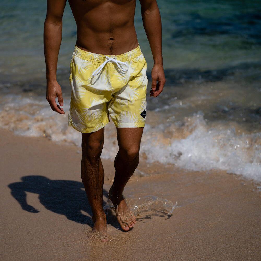Seay / Swim Boxer Medio Giallo Soffioni Sconto