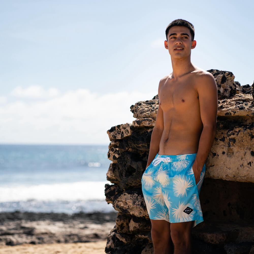 Seay / Swim Boxer Medio Azzurro Soffioni Economico
