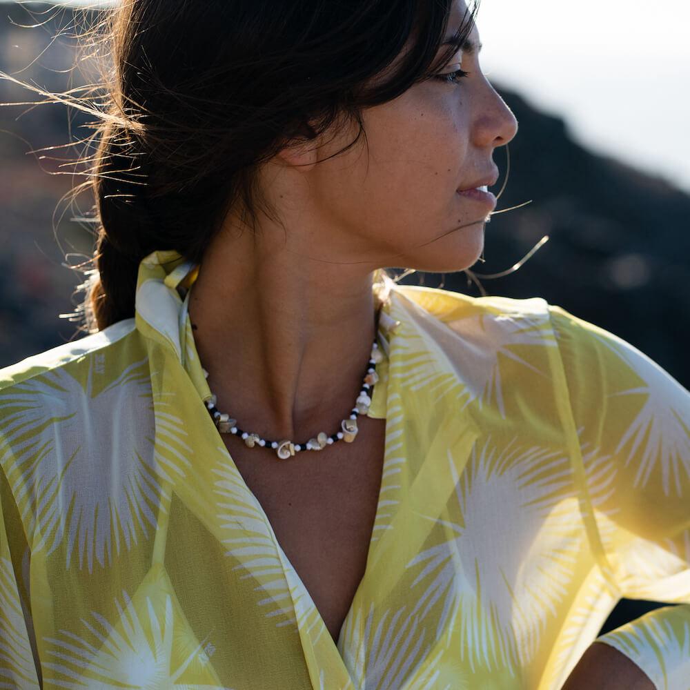 Seay / Maxi Camicia Gialla Soffioni Vendita