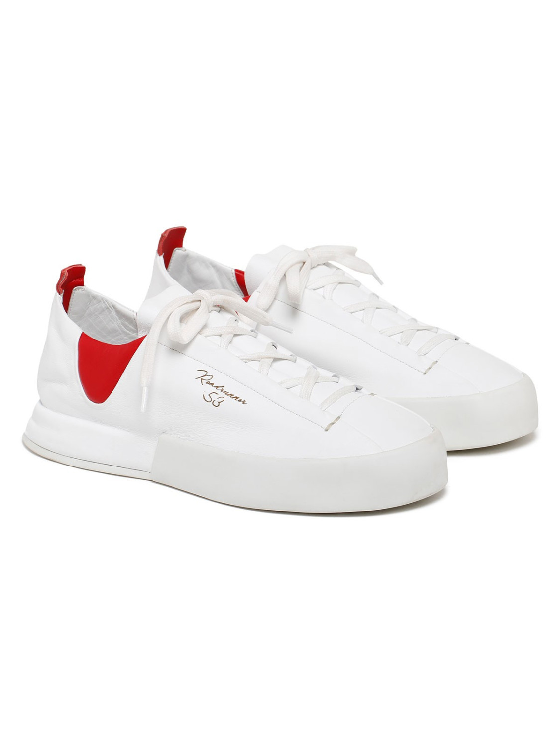 ﻿Silvano Sassetti Sneakers Lavelli bianco e rosso Affare Del Giorno