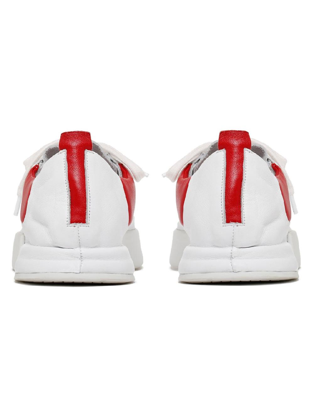 ﻿Silvano Sassetti Sneakers Lavelli bianco e rosso Affare Del Giorno