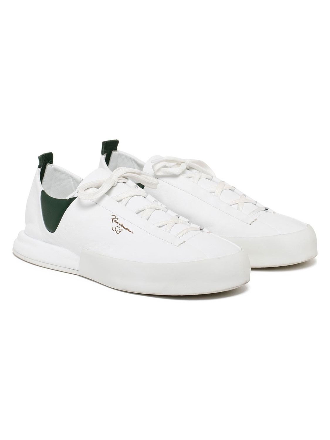 Silvano Sassetti Sneakers Durante bianco e verde Prezzo Ridotto