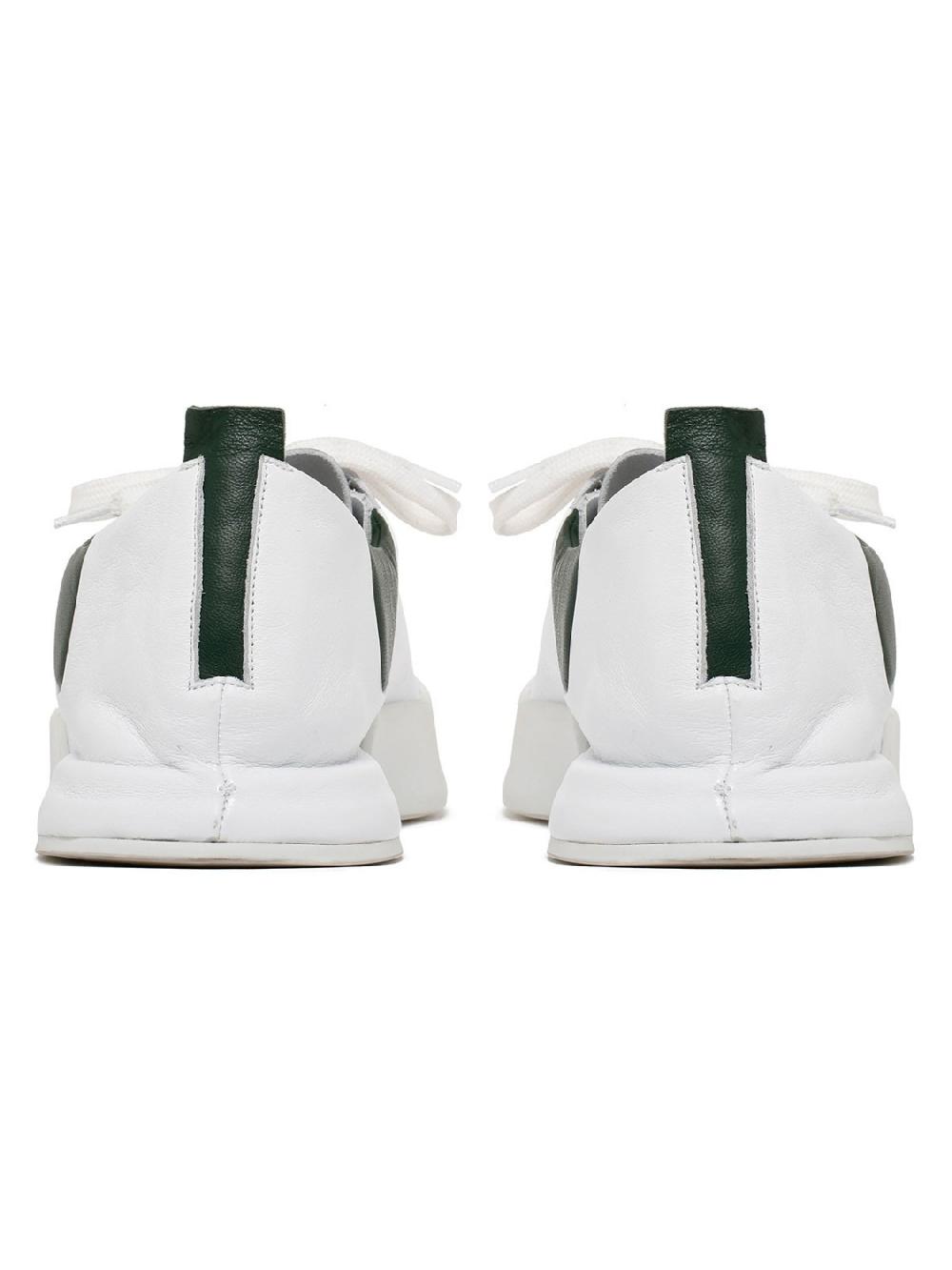 Silvano Sassetti Sneakers Durante bianco e verde Prezzo Ridotto