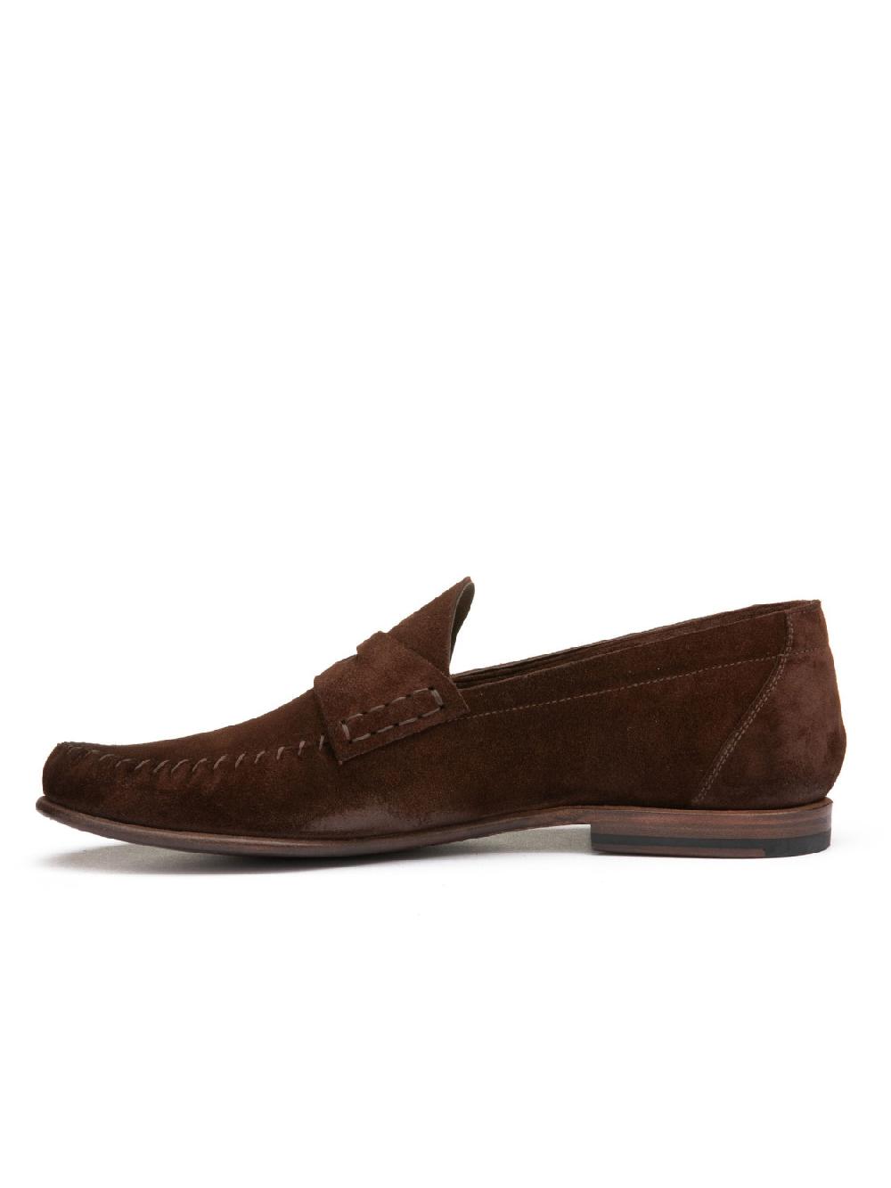 Silvano Sassetti Mocassini Penny in suede marrone Convenienza
