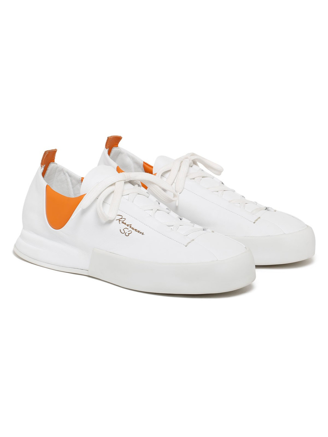 Silvano Sassetti Sneakers Incerti bianco e arancione Economico