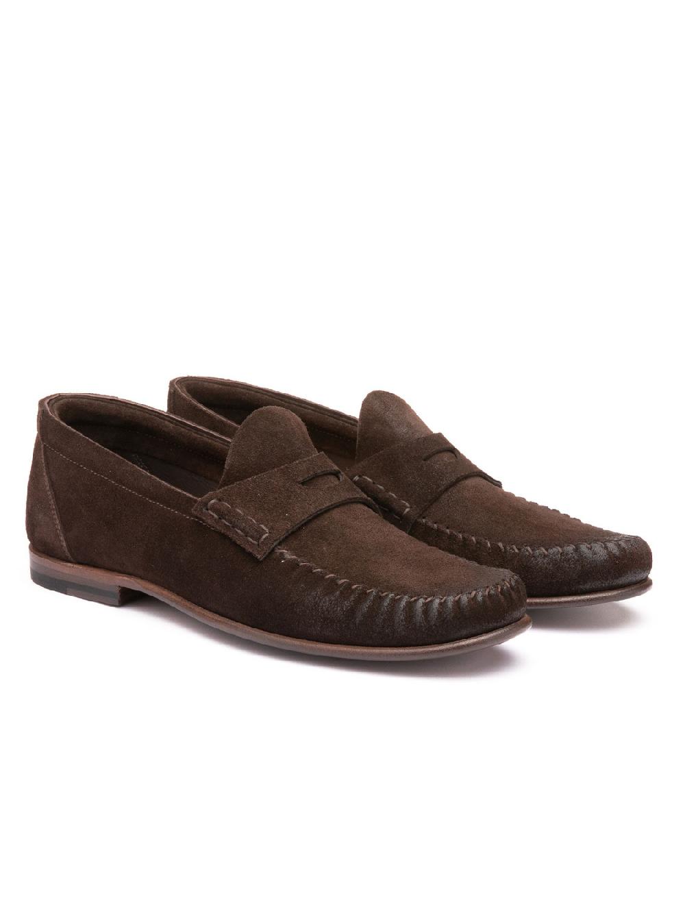 Silvano Sassetti Mocassini Penny in pelle marrone scuro Online