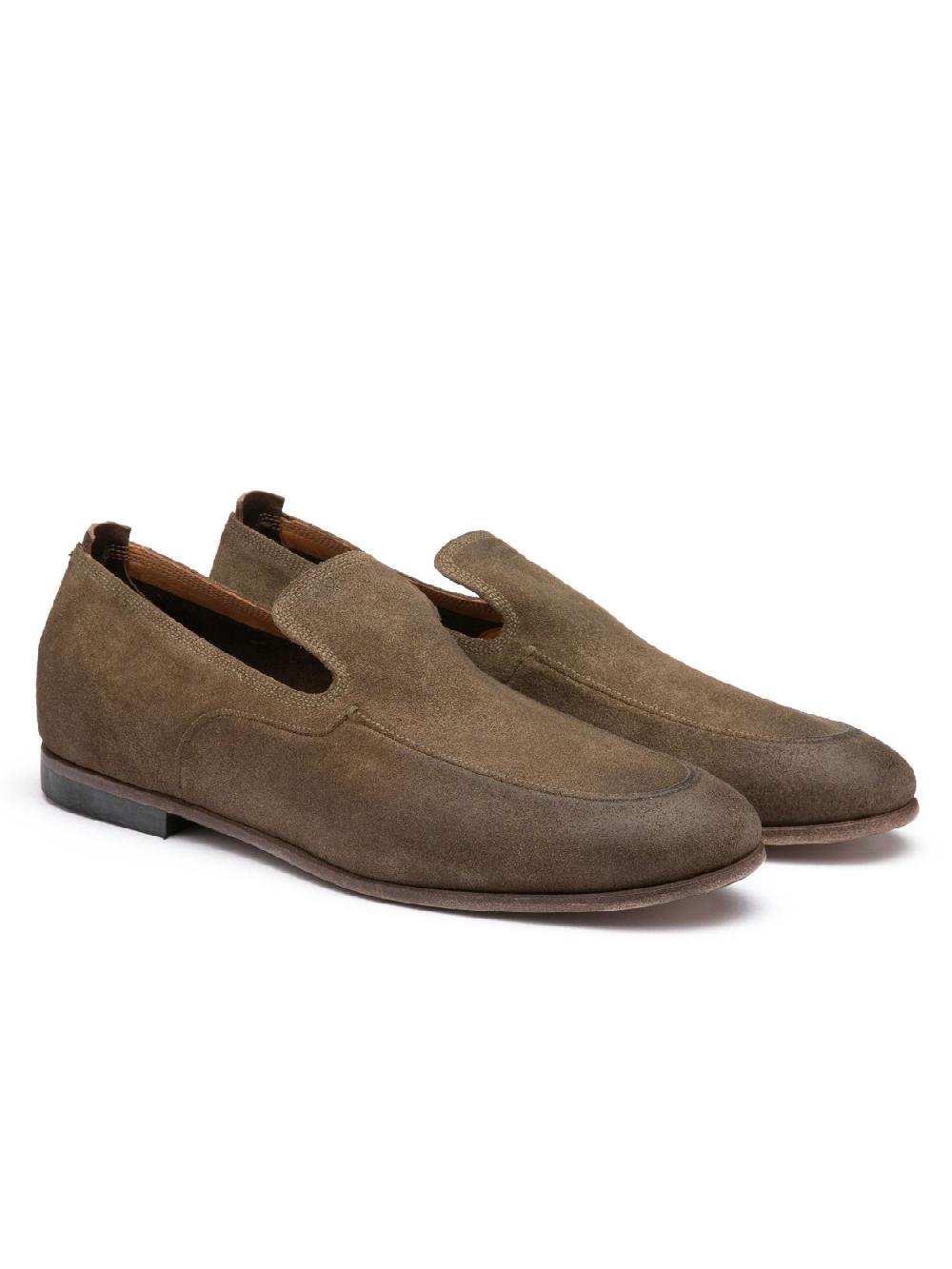 Silvano Sassetti Mocassini in suede color taupe Outlet