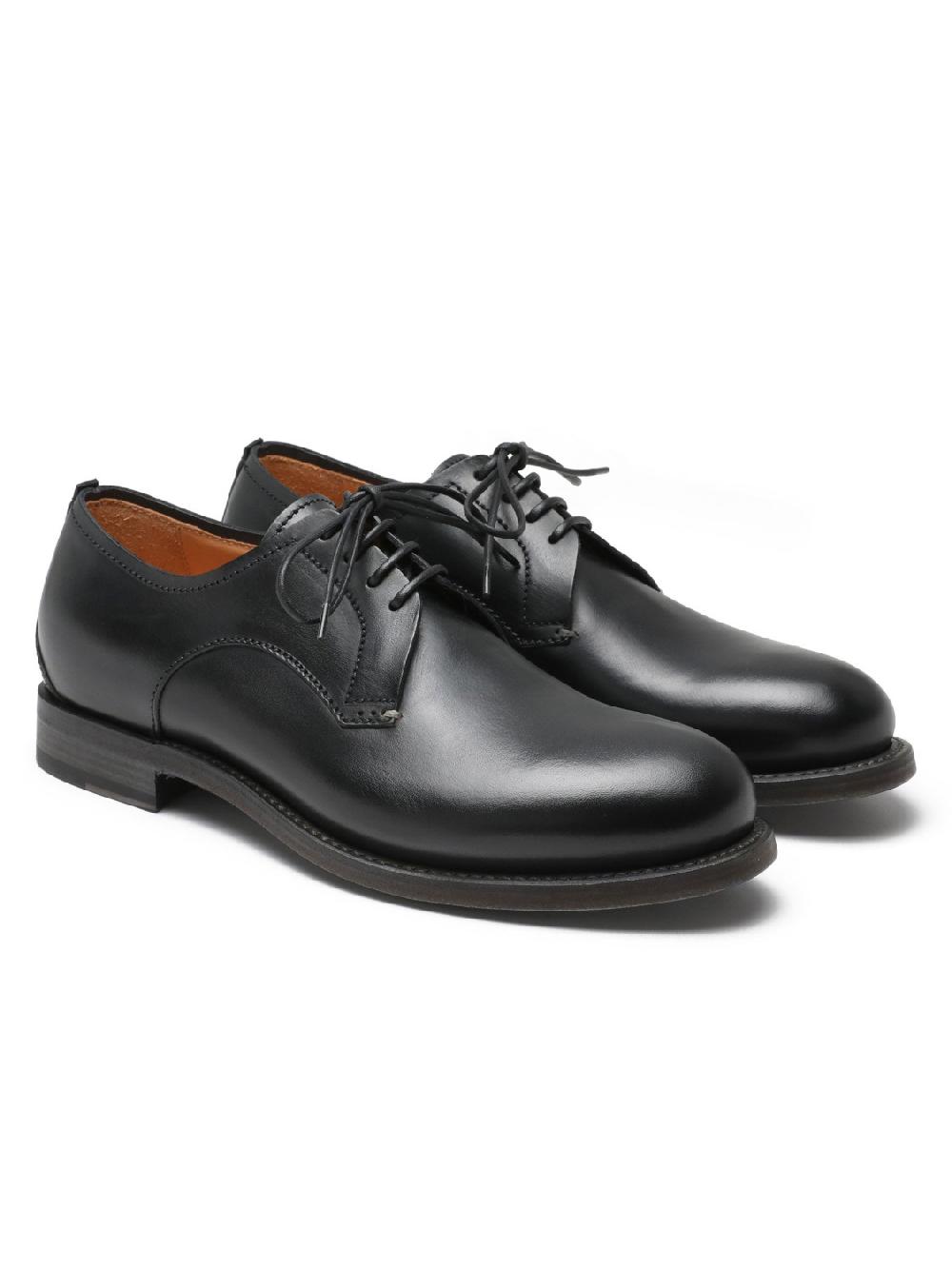 Silvano Sassetti Scarpe Derby in pelle nera Nuova