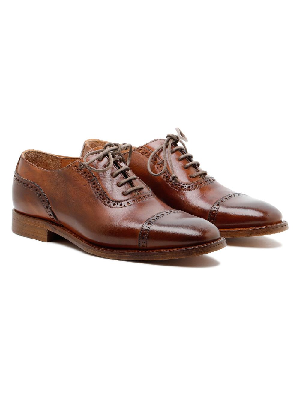 Silvano Sassetti Scarpe stringate Lione in pelle marrone Nuovo