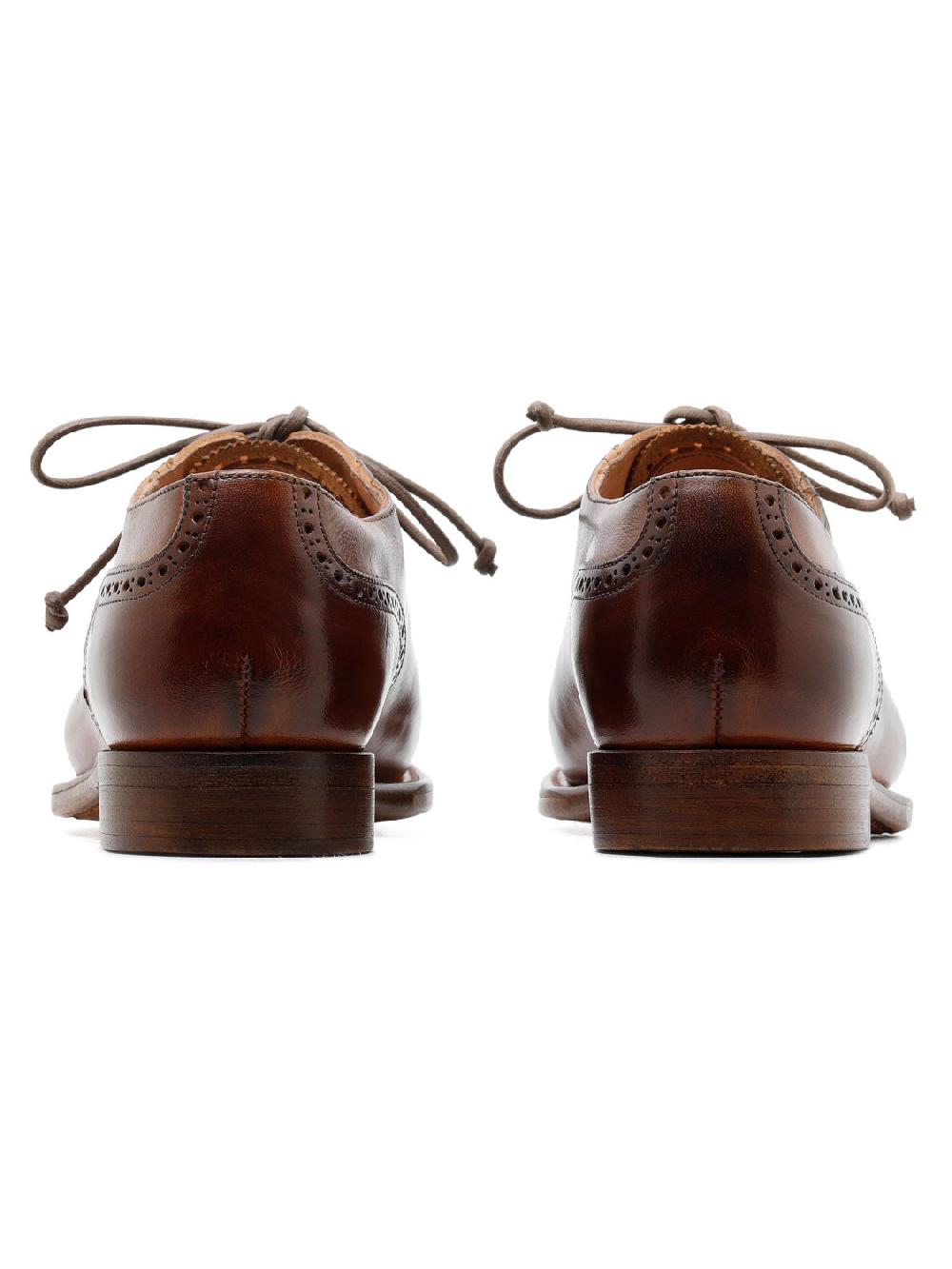 Silvano Sassetti Scarpe stringate Lione in pelle marrone Nuovo