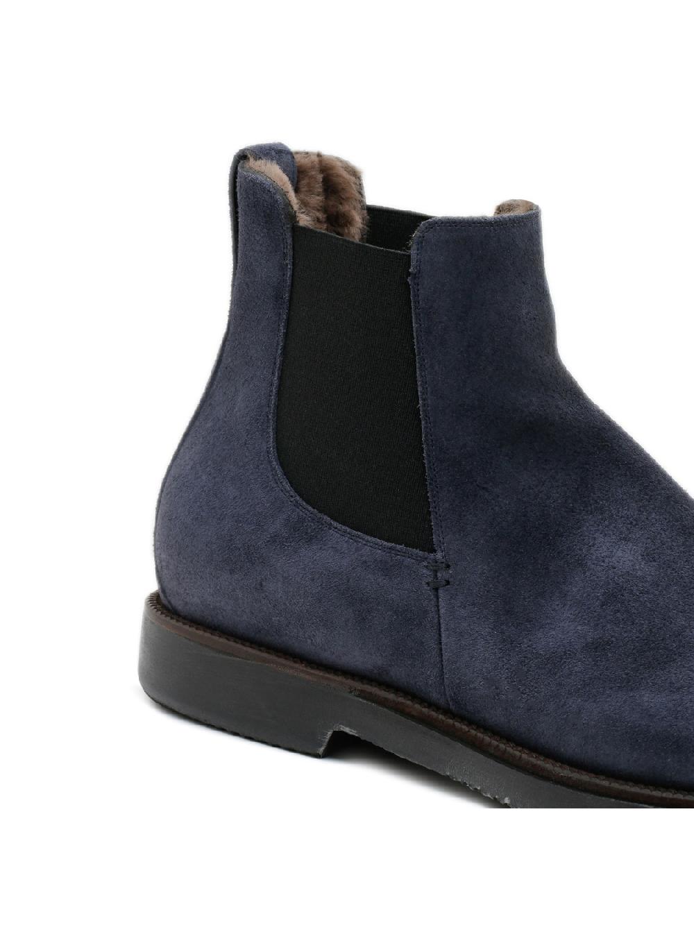 Silvano Sassetti Stivaletti in suede blu Promozione Limitata