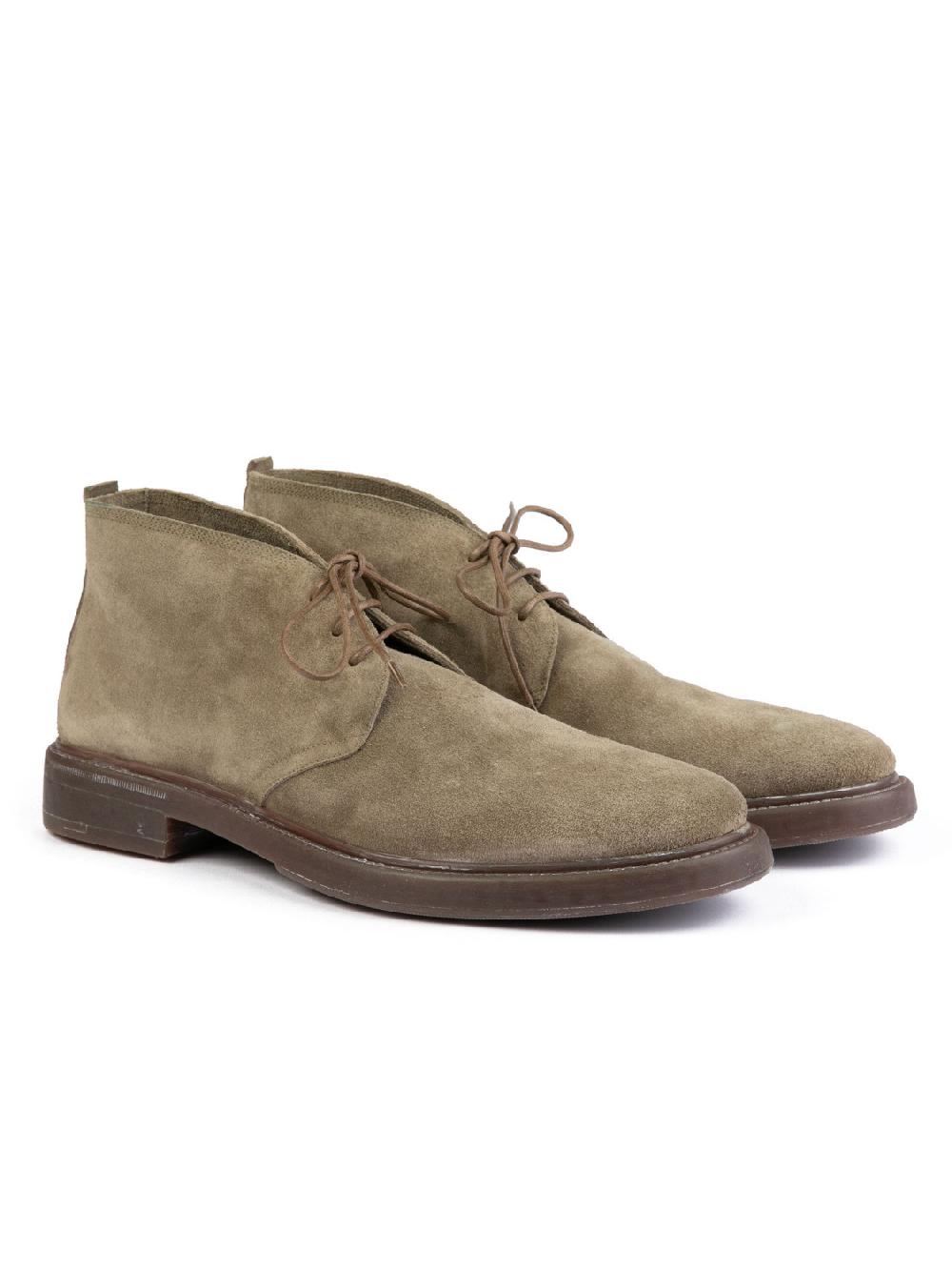 Silvano Sassetti Polacchini in suede color tortora Sconto