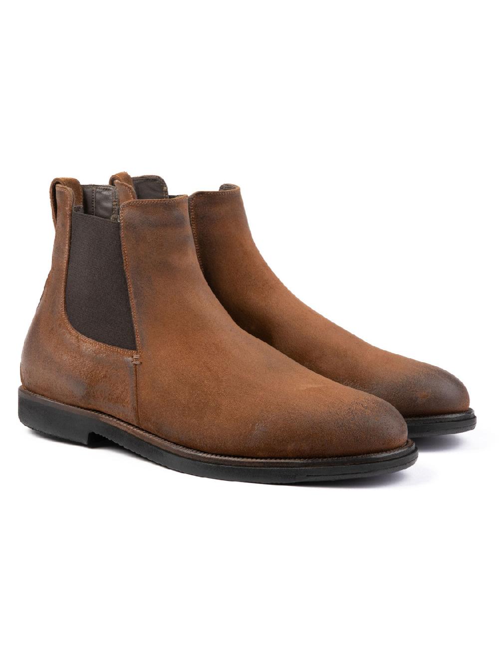 Silvano Sassetti Stivaletti in suede color brandy Outlet