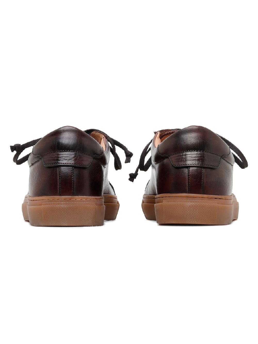 Silvano Sassetti Sneaker Romilly in pelle marrone scuro Saldi