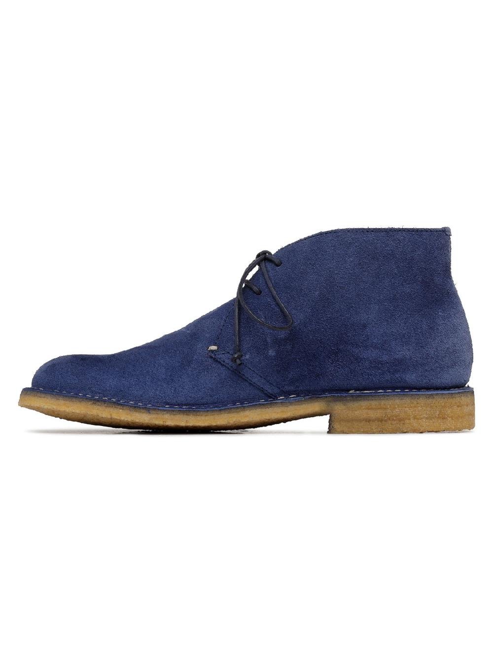 Silvano Sassetti Stivaletti Londra in camoscio blu Saldi Di Fabbrica