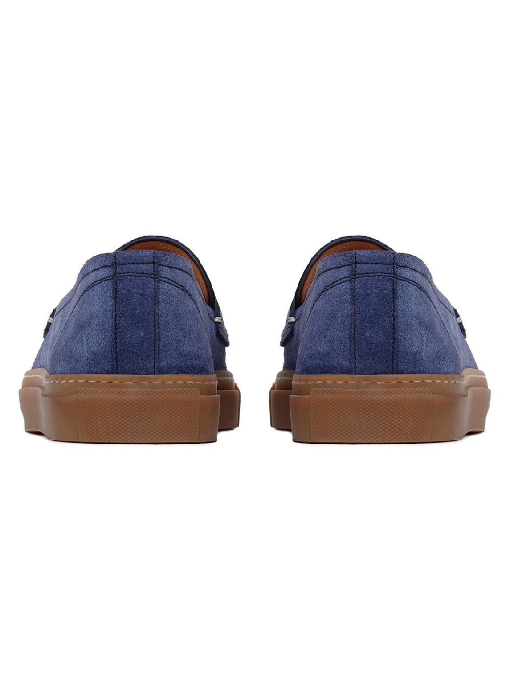Silvano Sassetti Mocassini St. Tropez in camoscio blu Vendite Flash