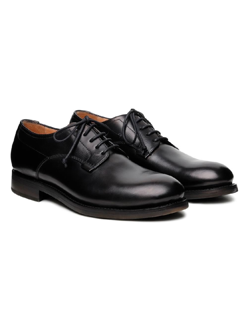 Silvano Sassetti Scarpe Derby Zurigo in pelle nera In Saldo
